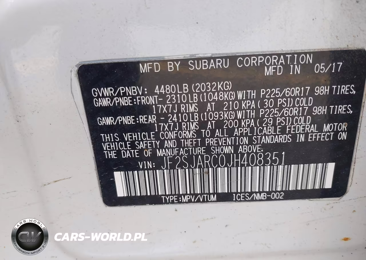 2018 Subaru Forester 2.5I Limited VIN:JF2SJARC0JH408351 - 9