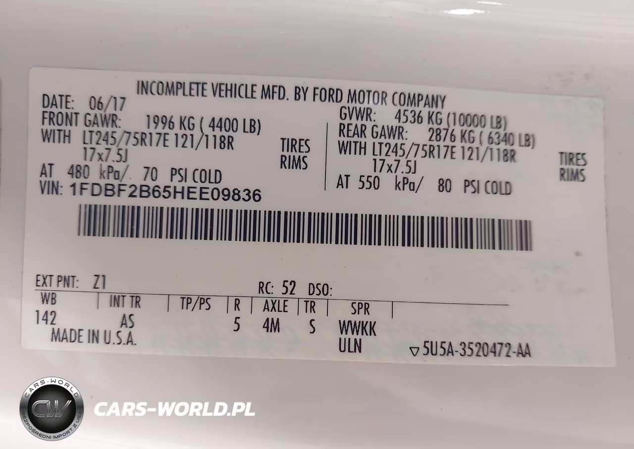 2017 Ford F-250 Xl VIN:1FDBF2B65HEE09836 - 9