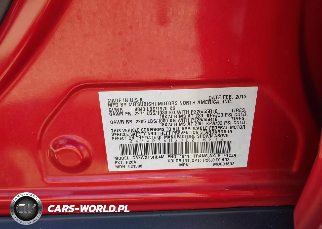 2013 Mitsubishi Outlander Sport Es VIN:4A4AP3AU3DE016049 - 9