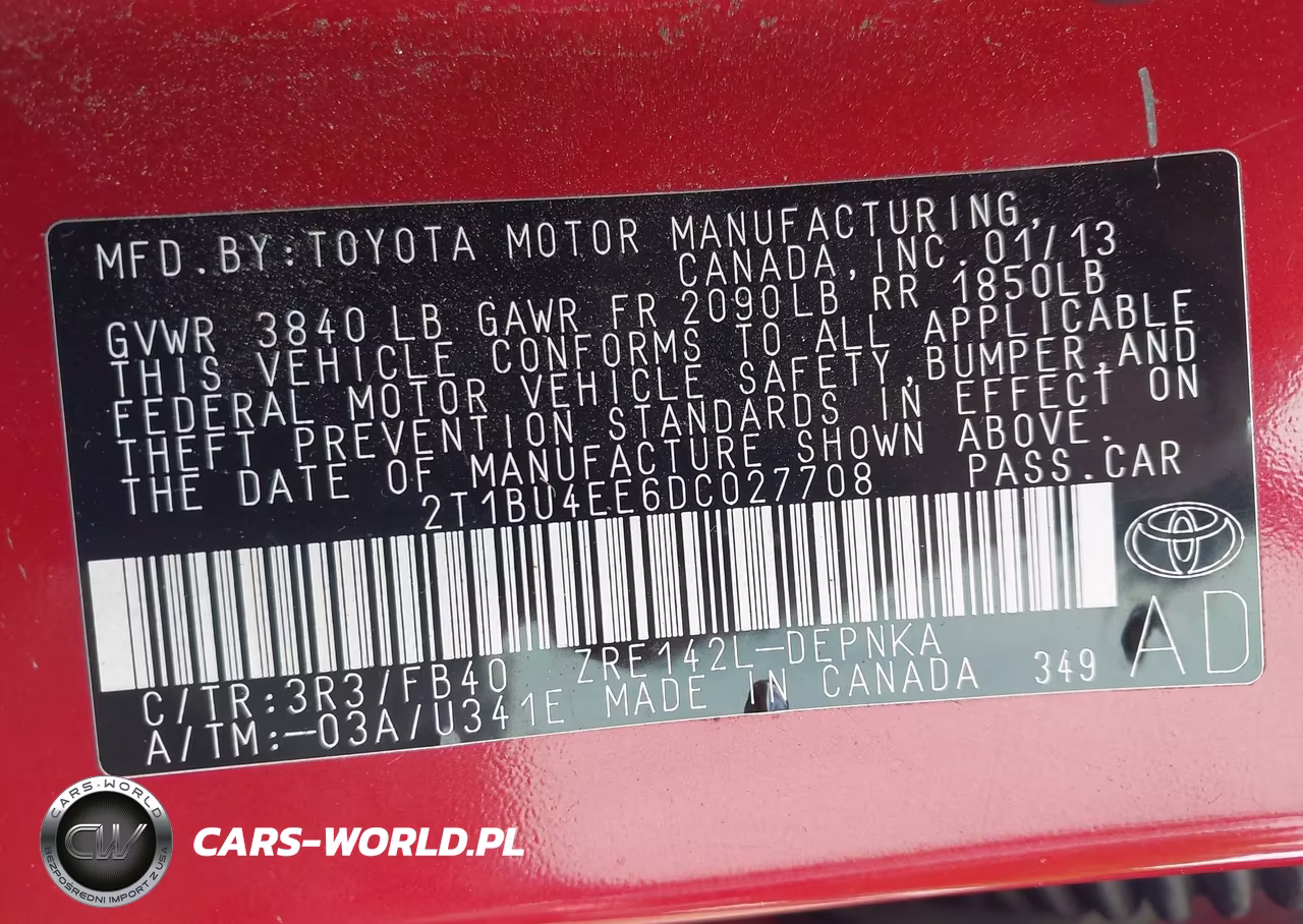 2013 Toyota Corolla Le VIN:2T1BU4EE6DC027708 - 9