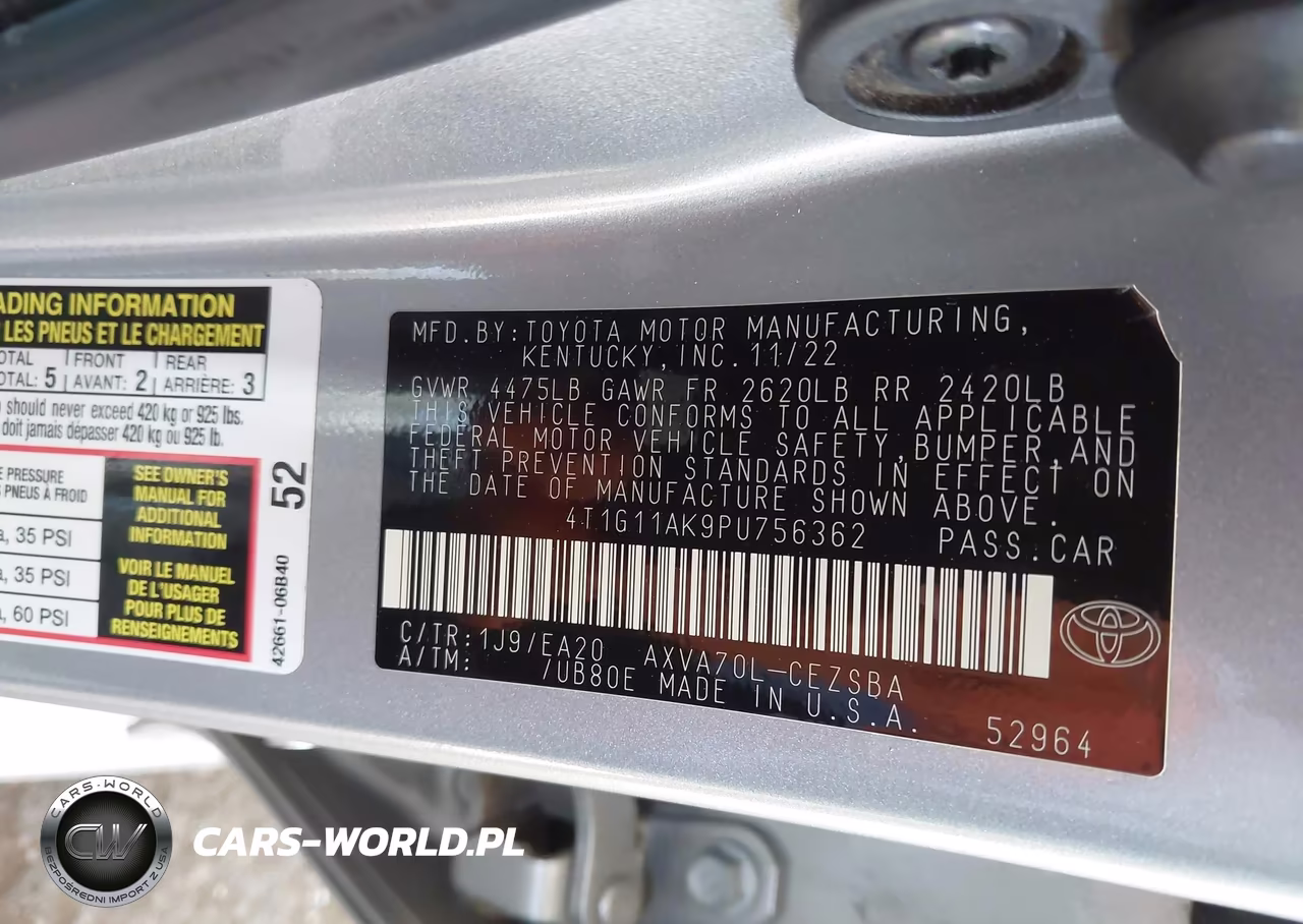 2023 Toyota Camry Se VIN:4T1G11AK9PU756362 - 9