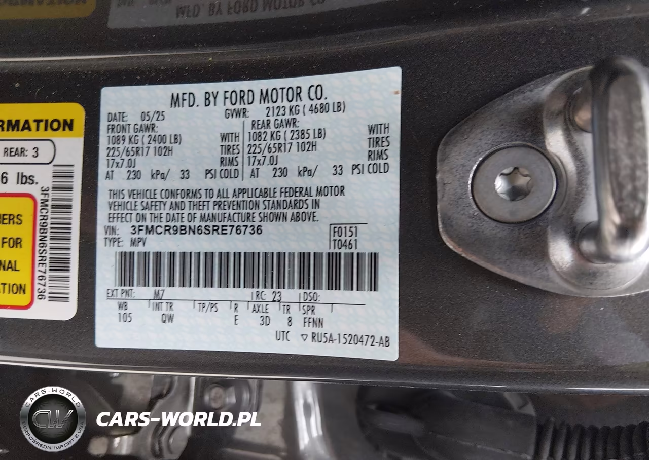 2025 Ford Bronco Sport Big Bend VIN:3FMCR9BN6SRE76736 - 9