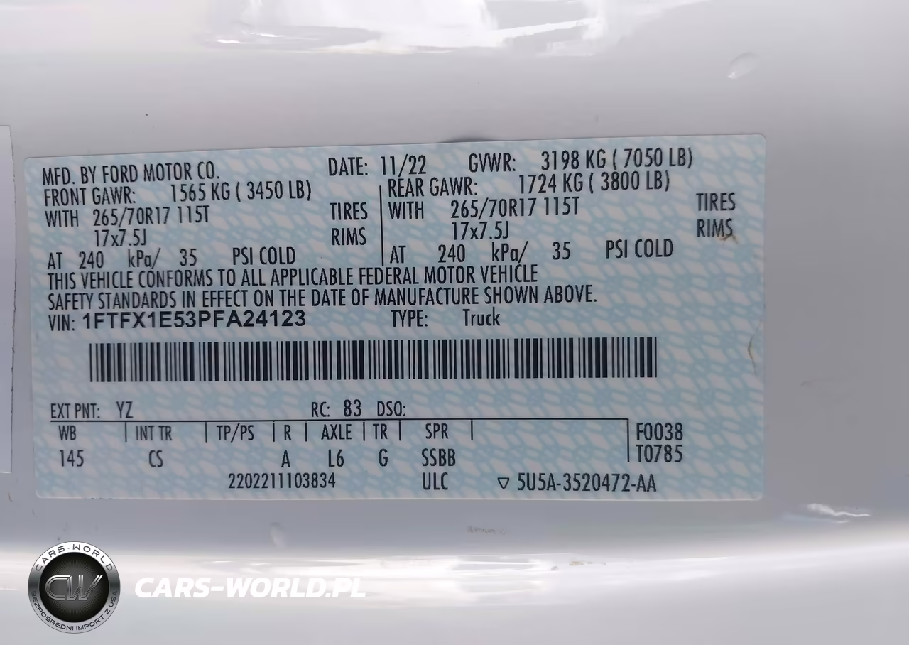 2023 Ford F-150 Xl VIN:1FTFX1E53PFA24123 - 9