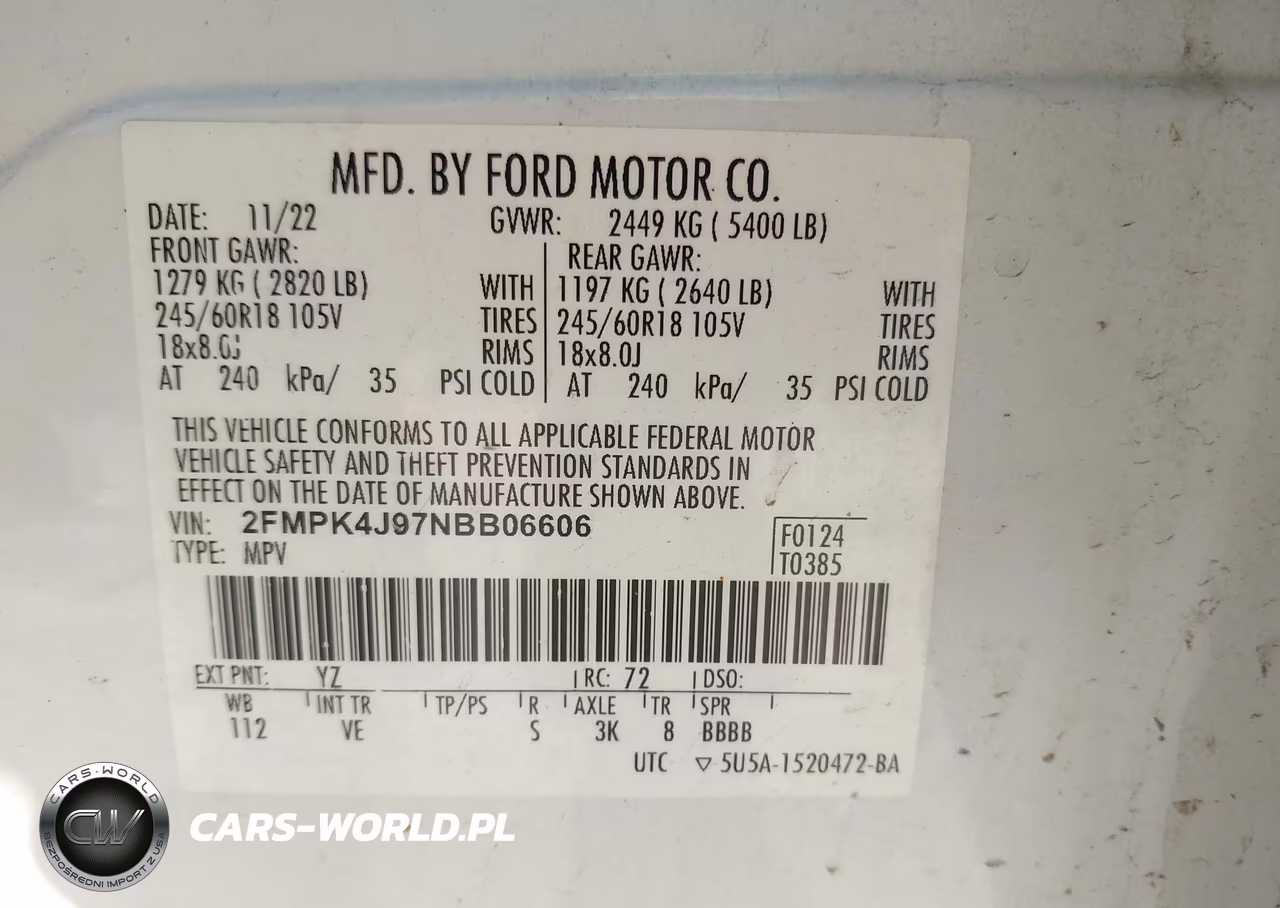 2022 Ford Edge Sel VIN:2FMPK4J97NBB06606 - 9