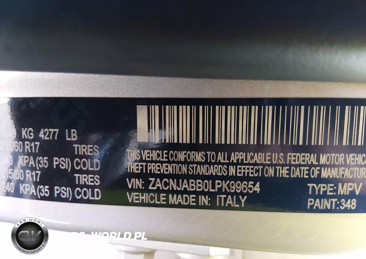 2020 Jeep Renegado Altitude Fwd VIN:ZACNJABB0LPK99654 - 9