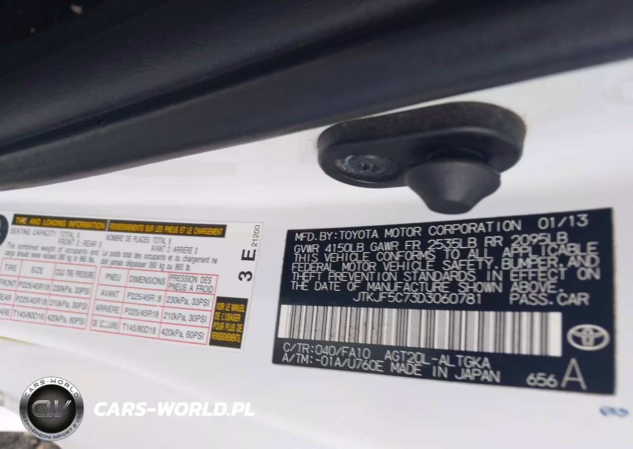 2013 Scion Tc VIN:JTKJF5C73D3060781 - 9