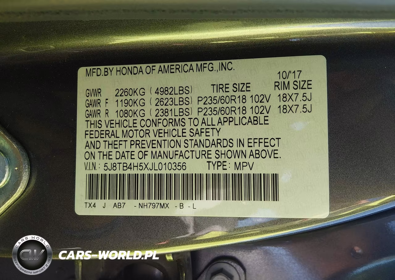 2018 Acura Rdx Technology Acurawatch Plus Packages-Technology Package VIN:5J8TB4H5XJL010356 - 9
