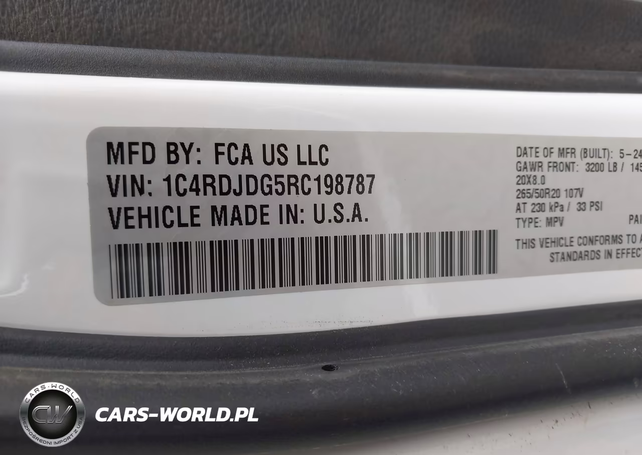 2024 Dodge Durango Gt Plus Awd VIN:1C4RDJDG5RC198787 - 9