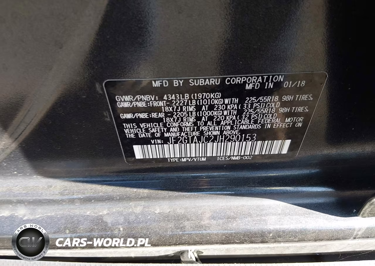 2018 Subaru Crosstrek 2.0I Limited VIN:JF2GTAJC2JH290153 - 9