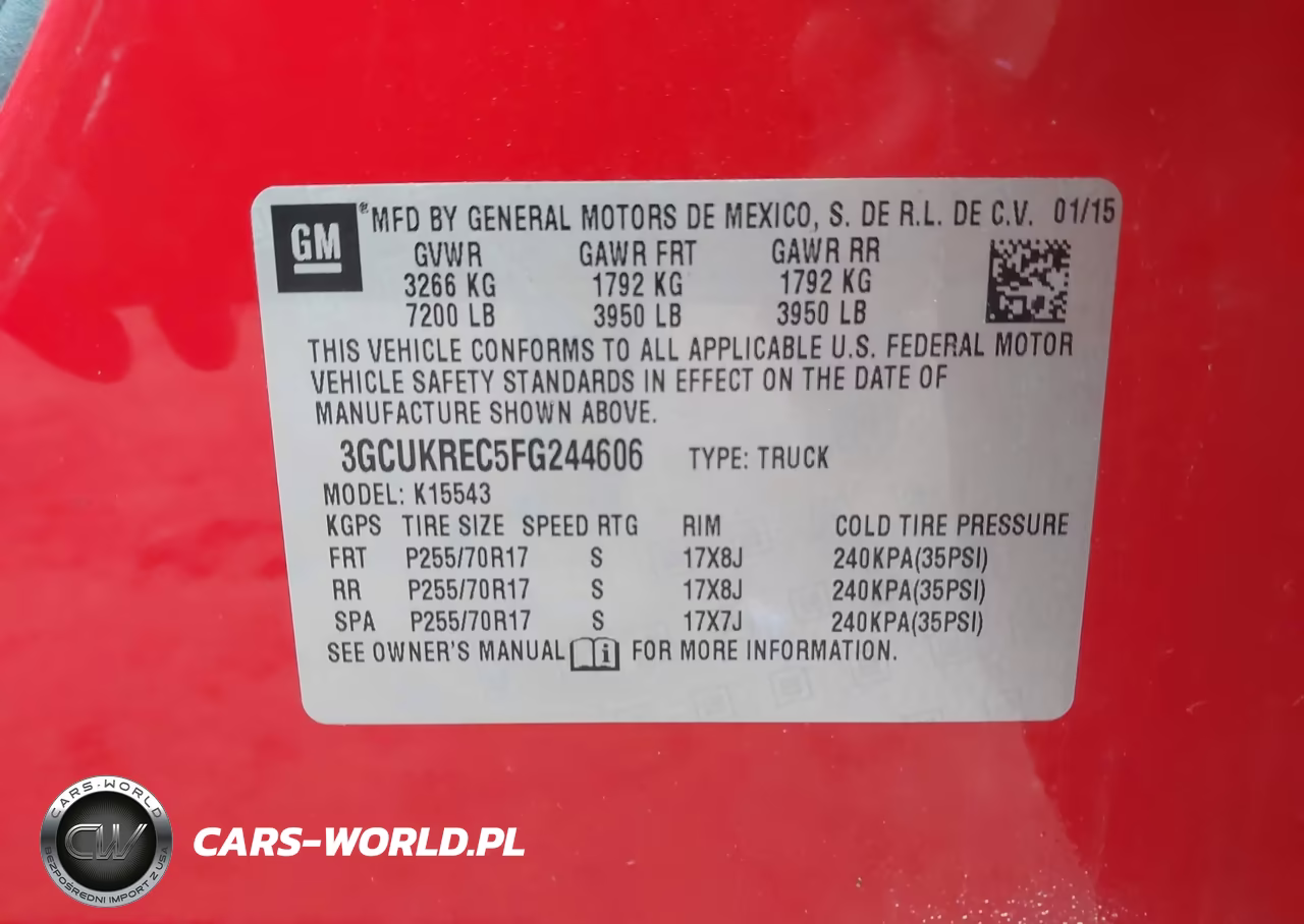 2015 Chevrolet Silverado K1500 Lt VIN:3GCUKREC5FG244606 - 9