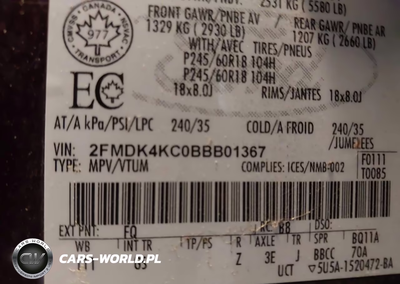 2011 Ford Edge Limited VIN:2FMDK4KC0BBB01367 - 9