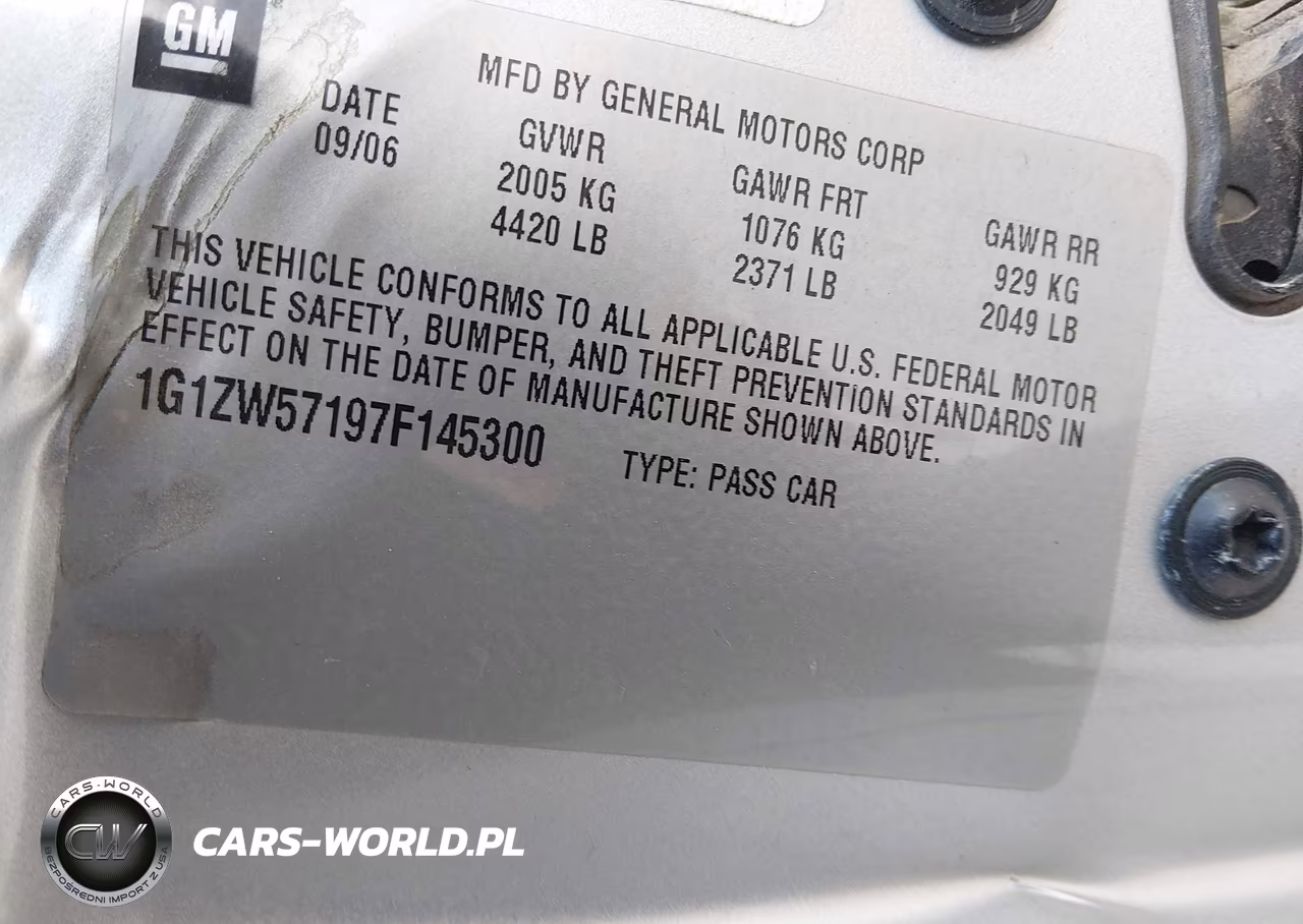 2007 Chevrolet Malibu Ss VIN:1G1ZW57197F145300 - 9