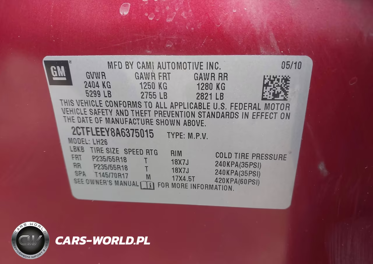 2010 GMC Terrain Sle-2 VIN:2CTFLEEY8A6375015 - 9