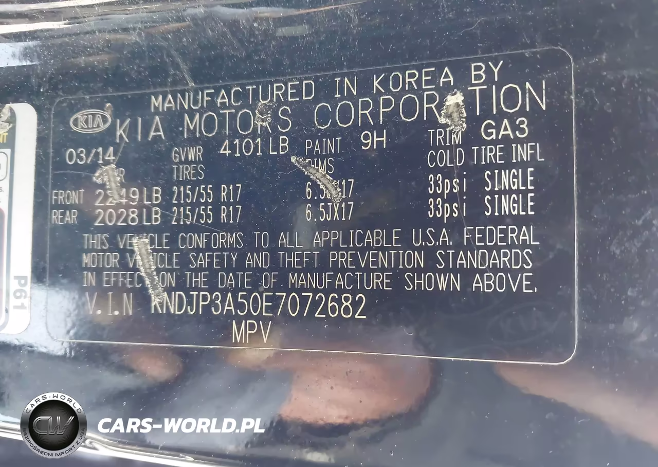2014 Kia Soul + VIN:KNDJP3A50E7072682 - 9