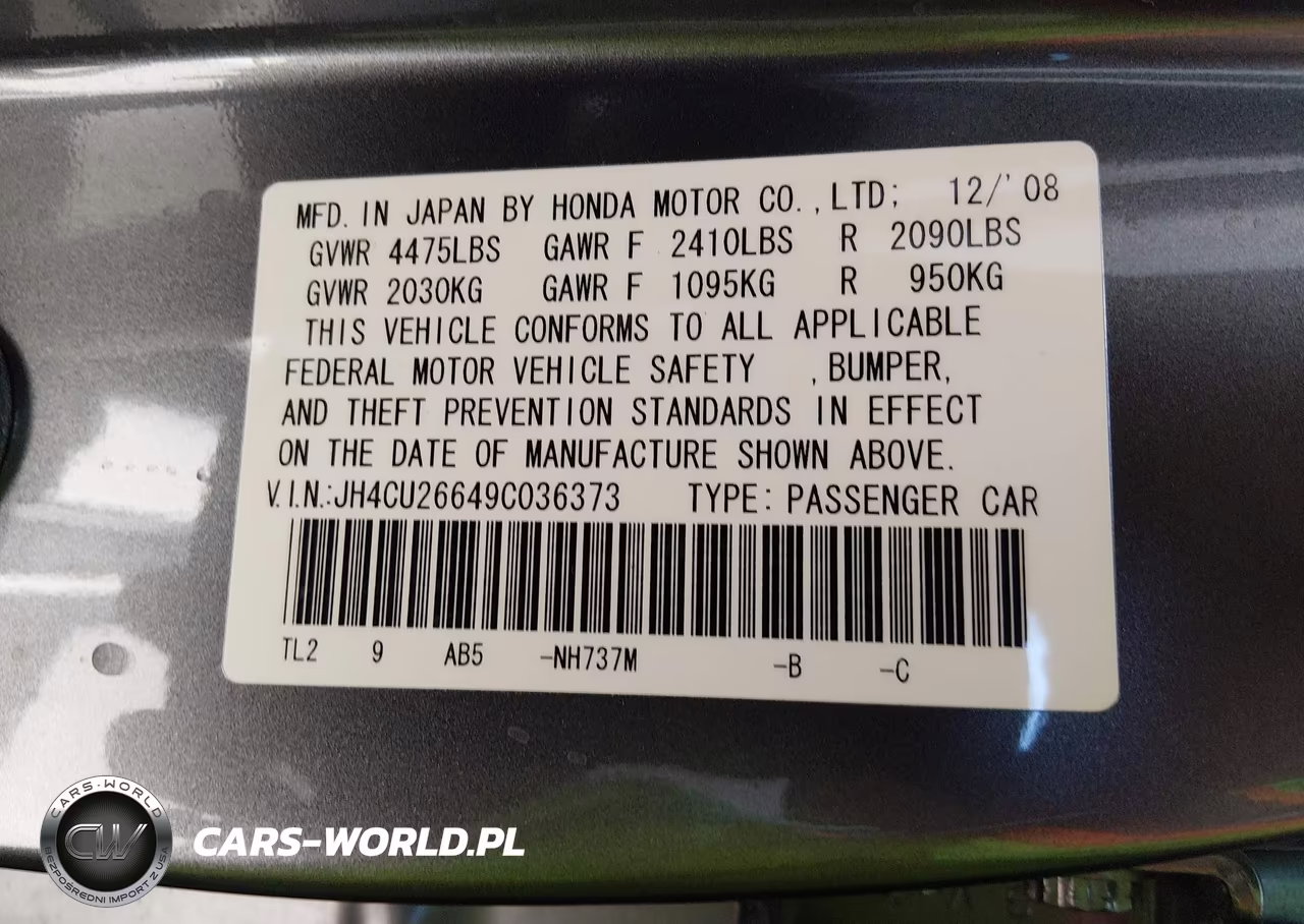 2009 Acura Tsx Tech Pkg VIN:JH4CU26649C036373 - 9