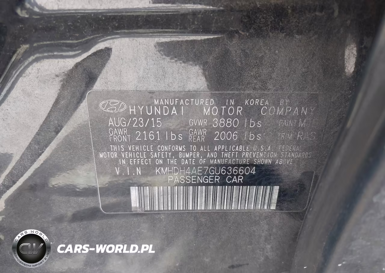 2016 Hyundai Elantra Se VIN:KMHDH4AE7GU636604 - 9