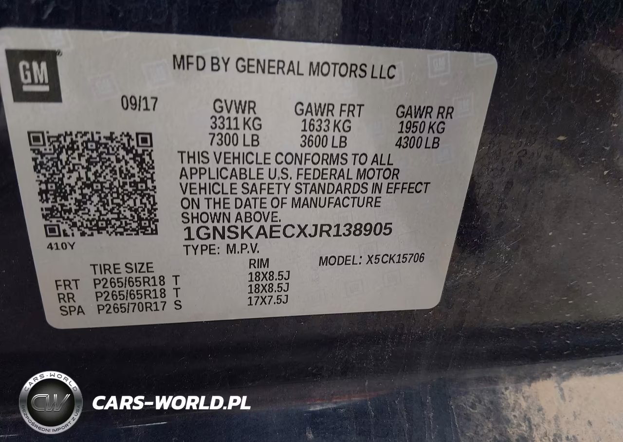 2018 Chevrolet Tahoe Ls VIN:1GNSKAECXJR138905 - 9