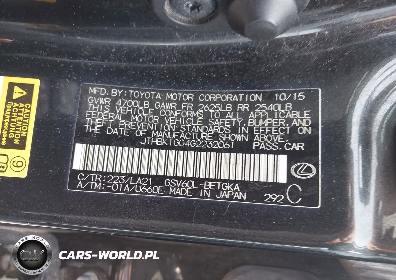 2016 Lexus Es 350 VIN:JTHBK1GG4G2232061 - 9