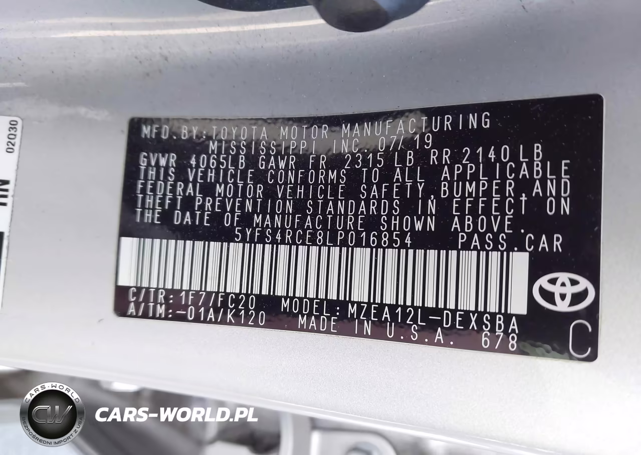 2020 Toyota Corolla Se VIN:5YFS4RCE8LP016854 - 9