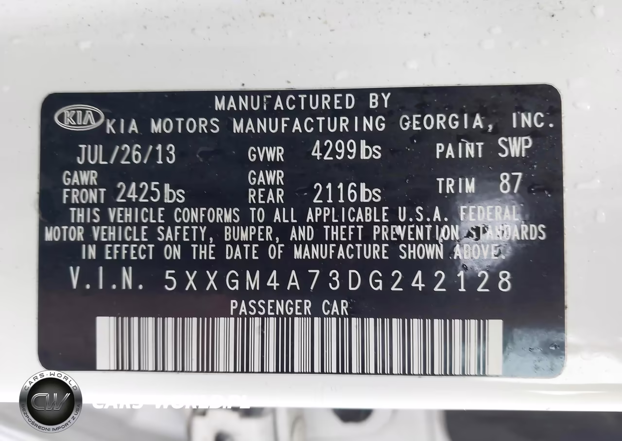 2013 Kia Optima Lx VIN:5XXGM4A73DG242128 - 9