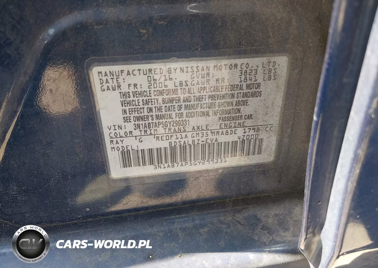 2016 Nissan Sentra S VIN:3N1AB7AP5GY299331 - 9