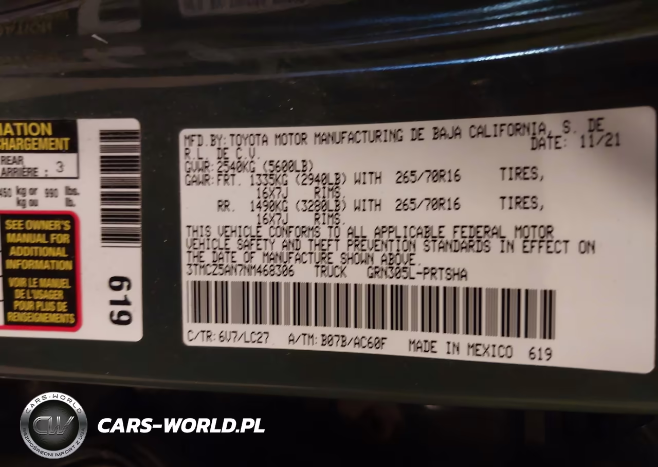 2022 Toyota Tacoma Trd Off Road VIN:3TMCZ5AN7NM468306 - 9