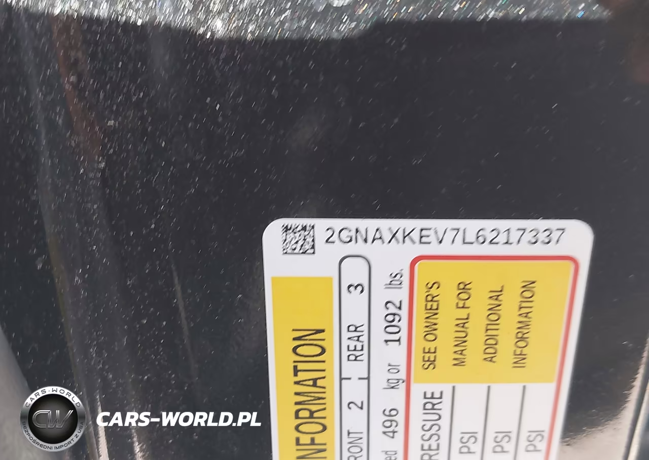 2020 Chevrolet Equinox Fwd Lt 1.5L Turbo VIN:2GNAXKEV7L6217337 - 9