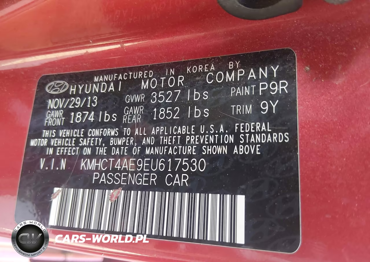 2014 Hyundai Accent Gls VIN:KMHCT4AE9EU617530 - 9