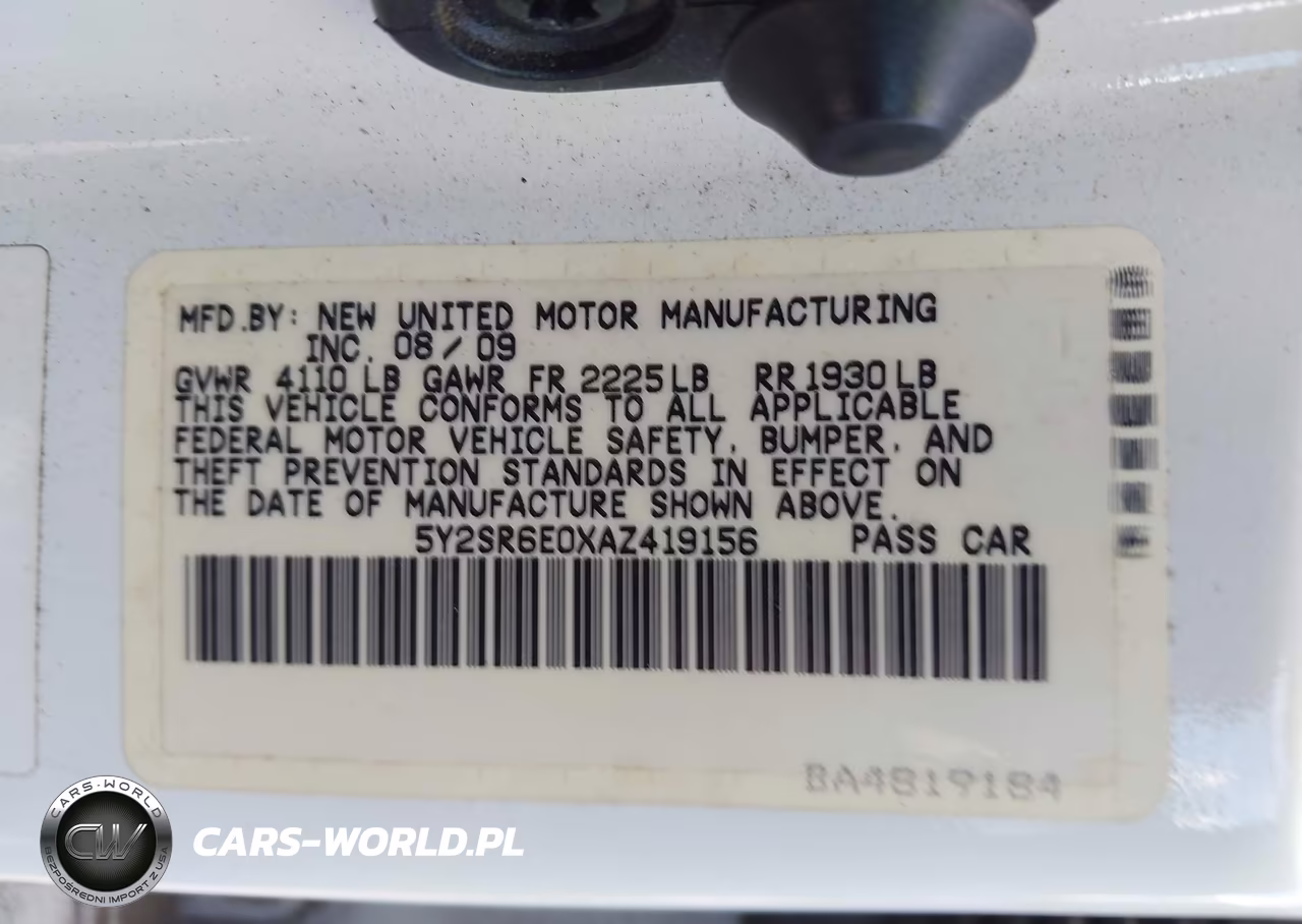 2010 Pontiac Vibe Gt VIN:5Y2SR6E0XAZ419156 - 9