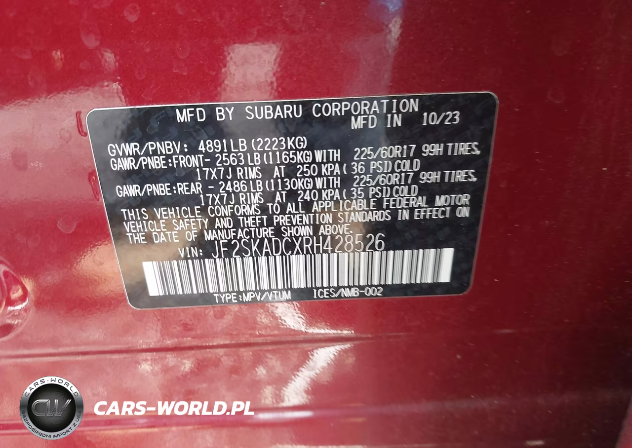 2024 Subaru Forester Premium VIN:JF2SKADCXRH428526 - 9