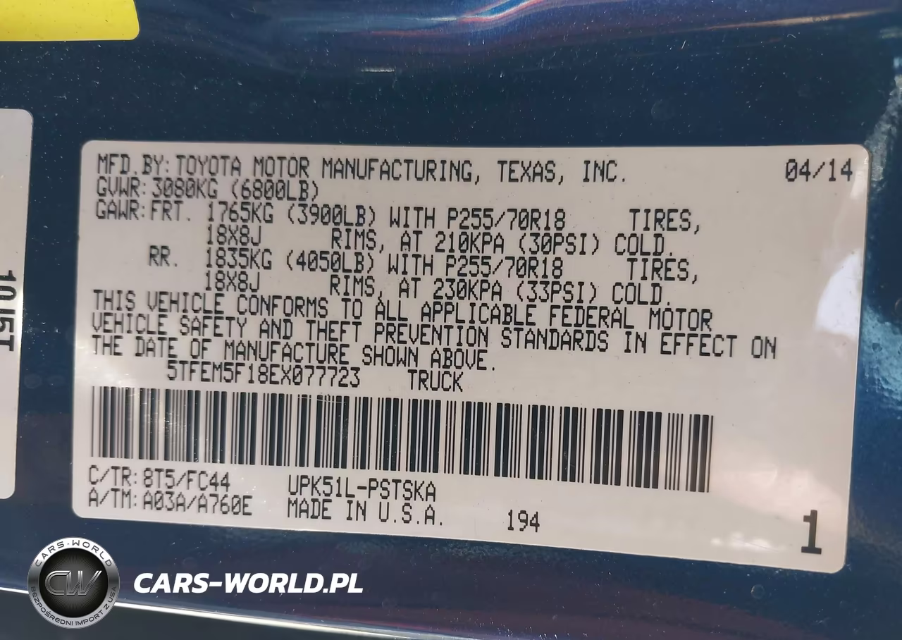 2014 Toyota Tundra Sr5 4.6L V8 VIN:5TFEM5F18EX077723 - 9