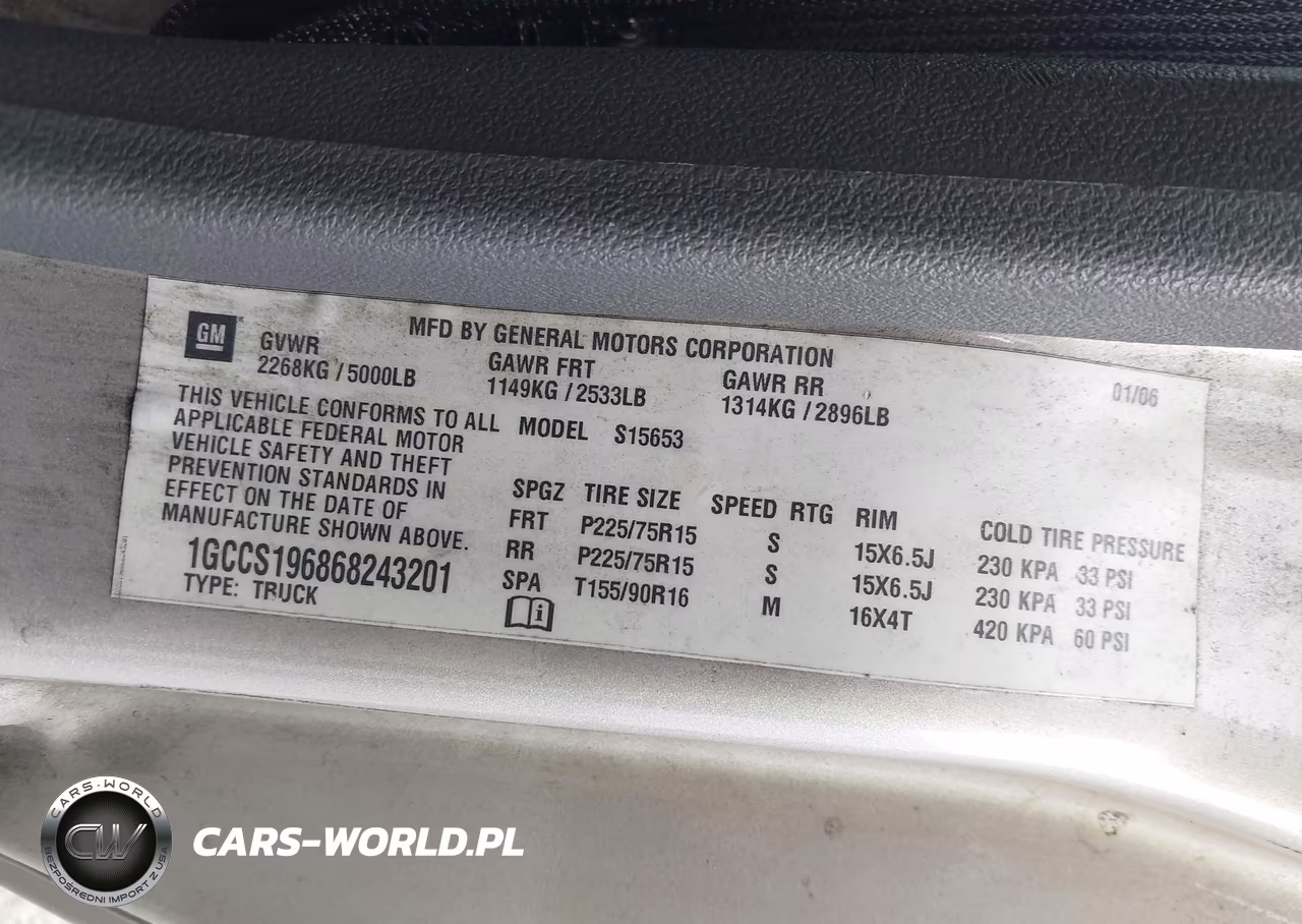 2006 Chevrolet Colorado Lt VIN:1GCCS196868243201 - 9