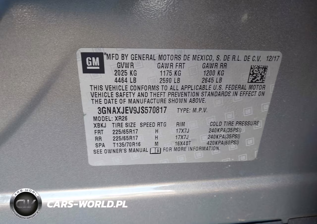2018 Chevrolet Equinox Lt VIN:3GNAXJEV9JS570817 - 9