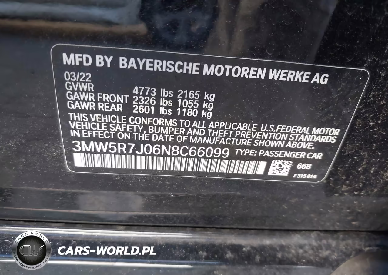 2022 BMW 330I xDrive VIN:3MW5R7J06N8C66099 - 9