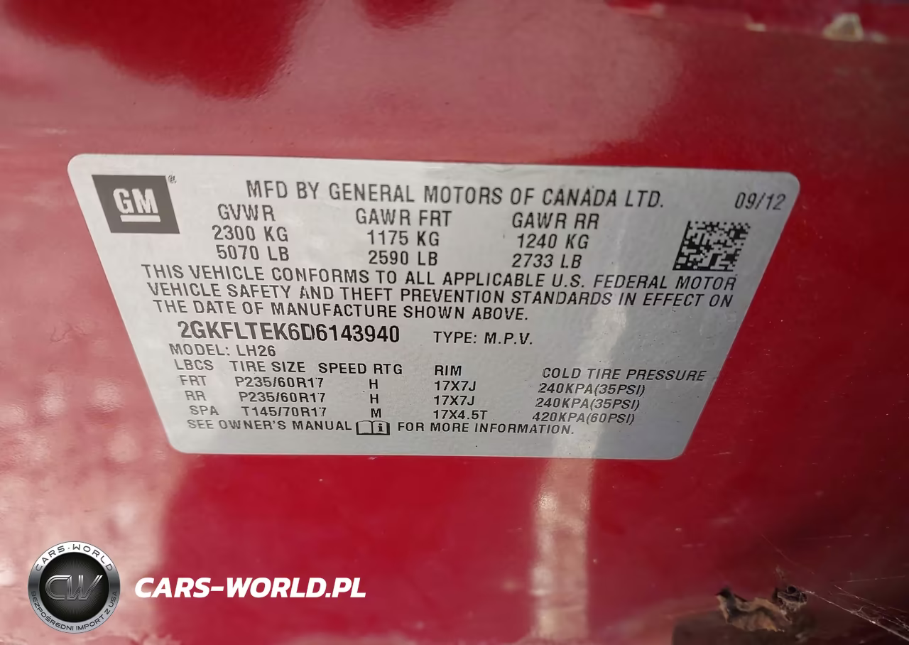 2013 GMC Terrain Sle VIN:2GKFLTEK6D6143940 - 9