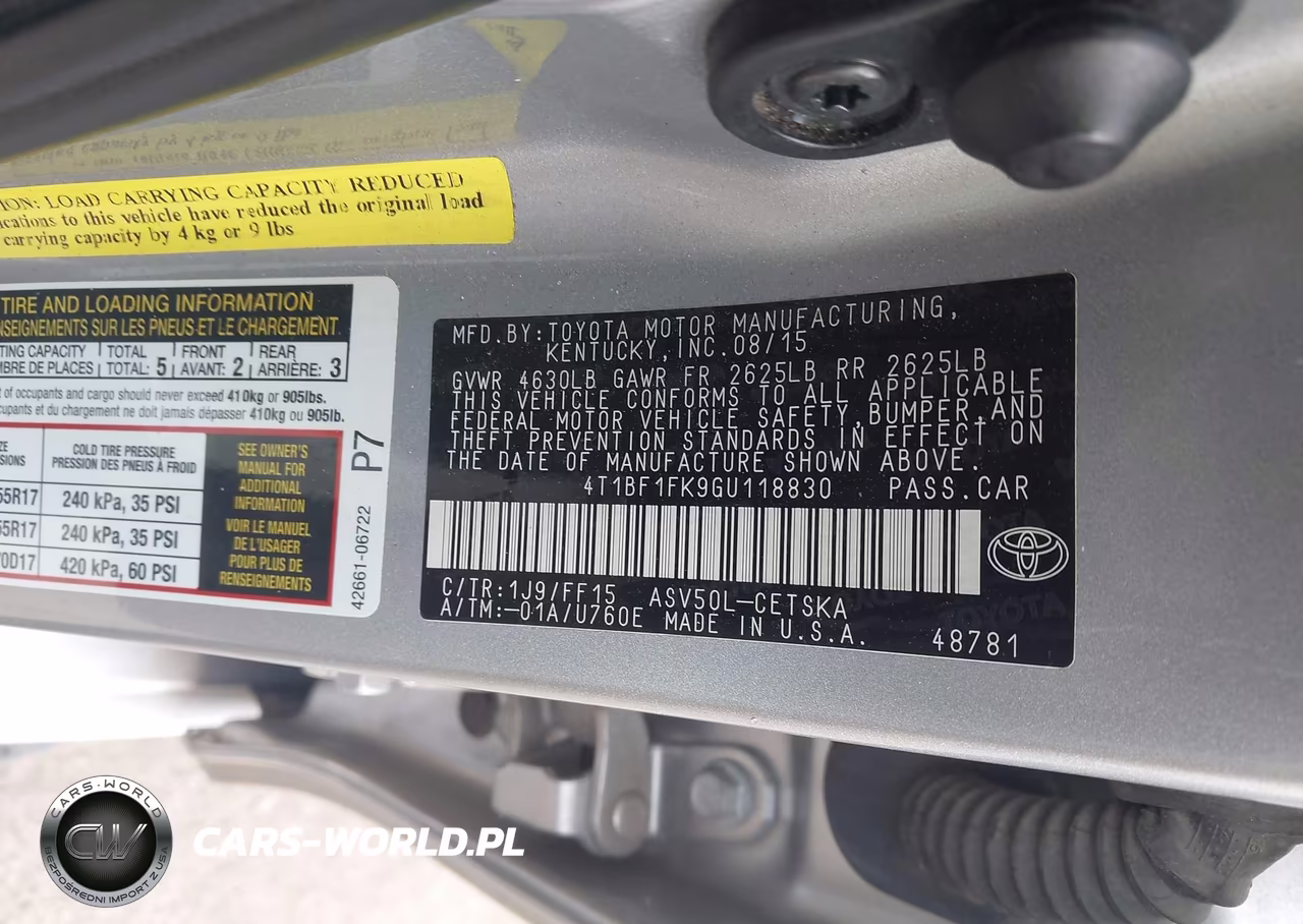 2016 Toyota Camry Se VIN:4T1BF1FK9GU118830 - 9