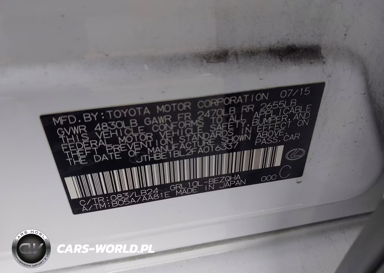 2015 Lexus Gs 350 VIN:JTHBE1BL2FA016337 - 9