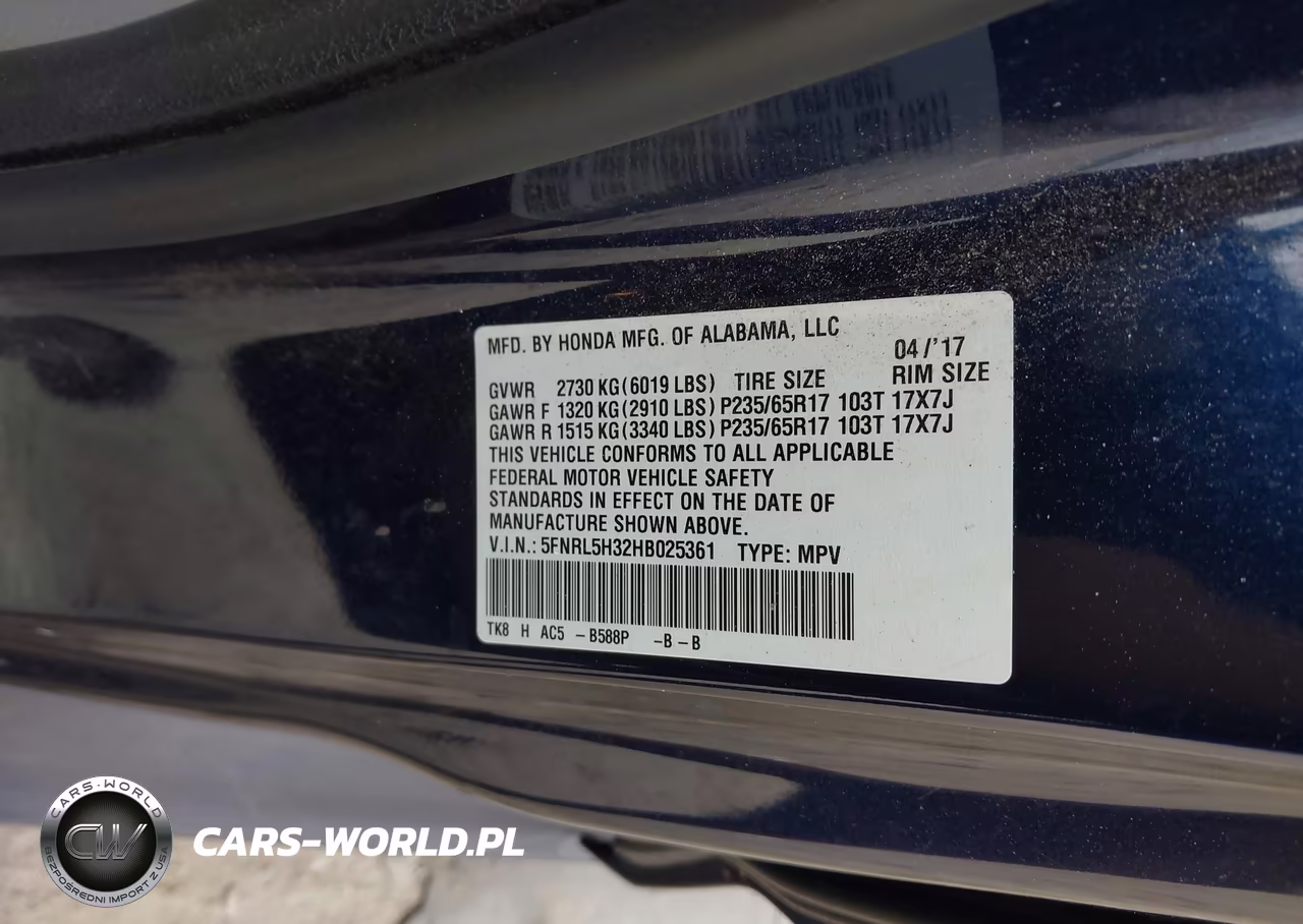 2017 Honda Odyssey Se VIN:5FNRL5H32HB025361 - 9