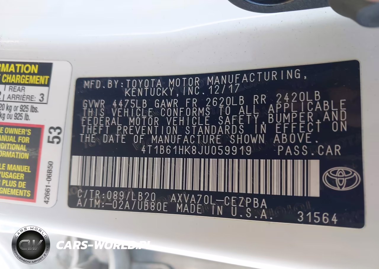 2018 Toyota Camry Xse VIN:4T1B61HK8JU059919 - 9