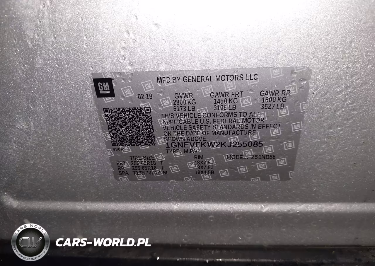 2019 Chevrolet Traverse Ls VIN:1GNEVFKW2KJ255085 - 9
