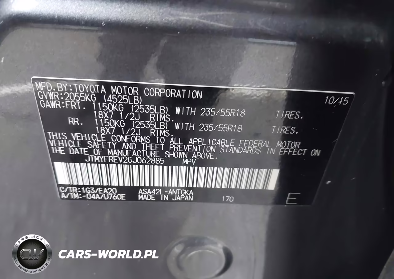 2016 Toyota Rav4 Limited VIN:JTMYFREV2GJ062885 - 9