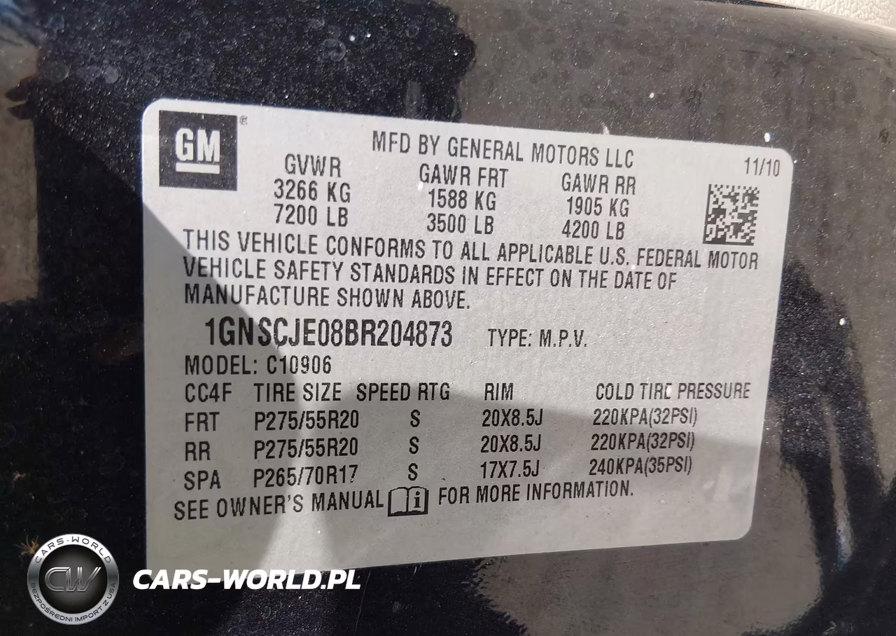 2011 Chevrolet Suburban 1500 Lt1 VIN:1GNSCJE08BR204873 - 9