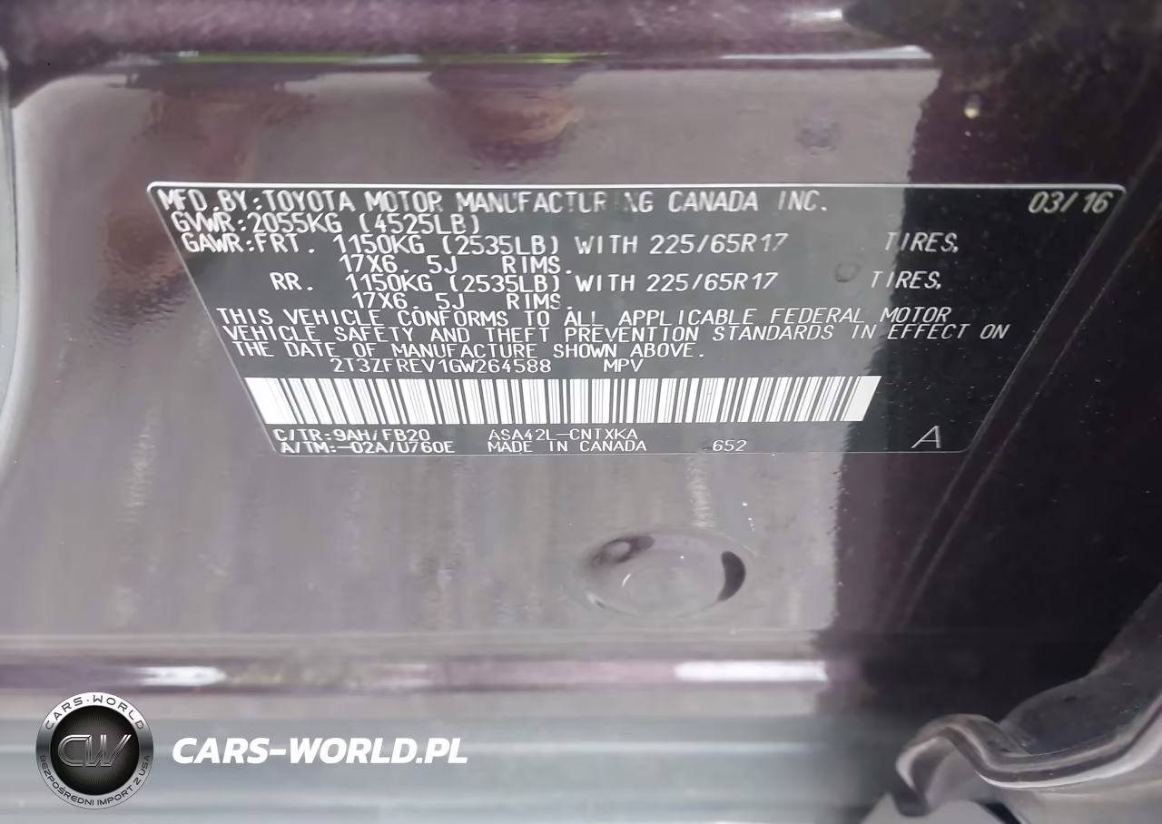 2016 Toyota Rav4 Le VIN:2T3ZFREV1GW264588 - 9