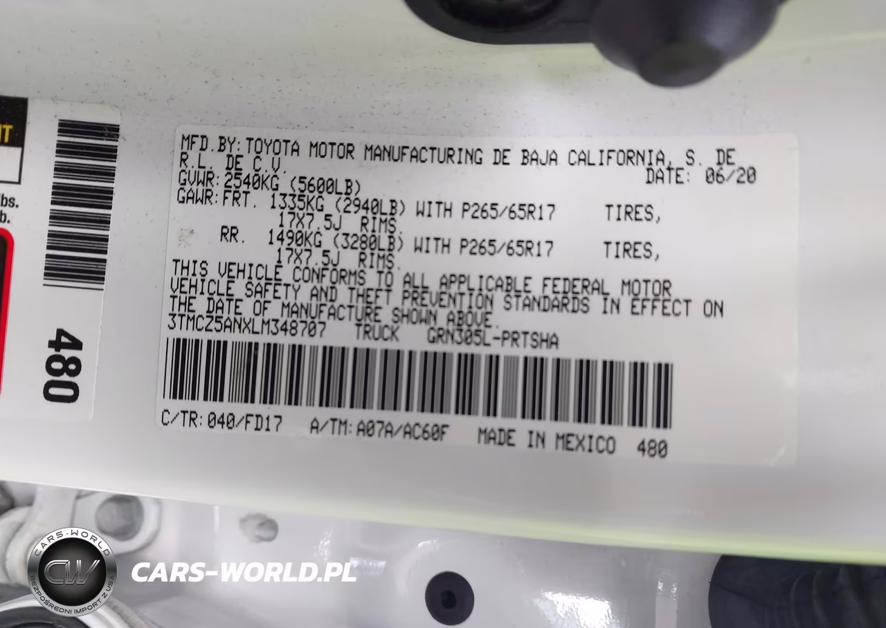 2020 Toyota Tacoma Trd Sport VIN:3TMCZ5ANXLM348707 - 9