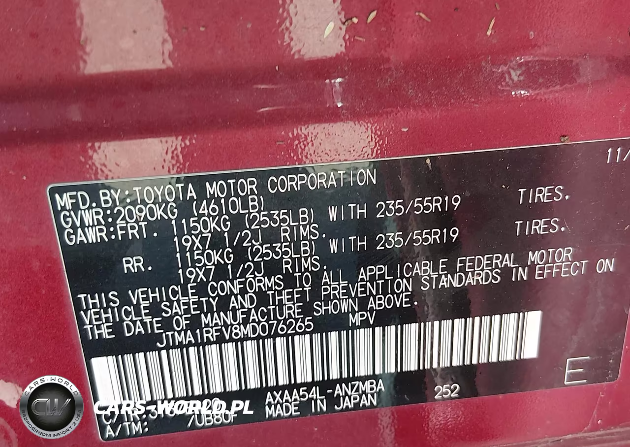 2021 Toyota Rav4 Xle Premium VIN:JTMA1RFV8MD076265 - 9
