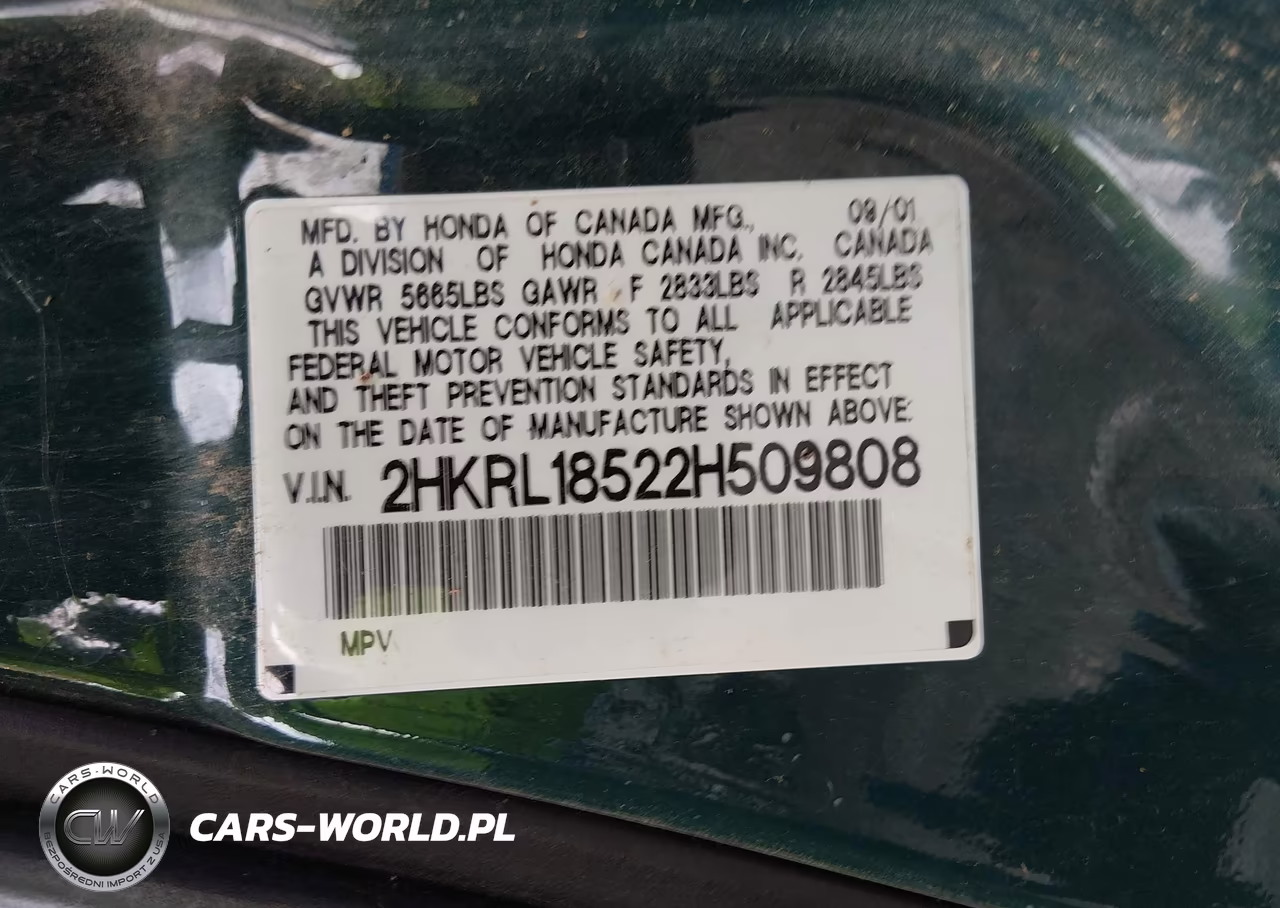 2002 Honda Odyssey Lx VIN:2HKRL18522H509808 - 9
