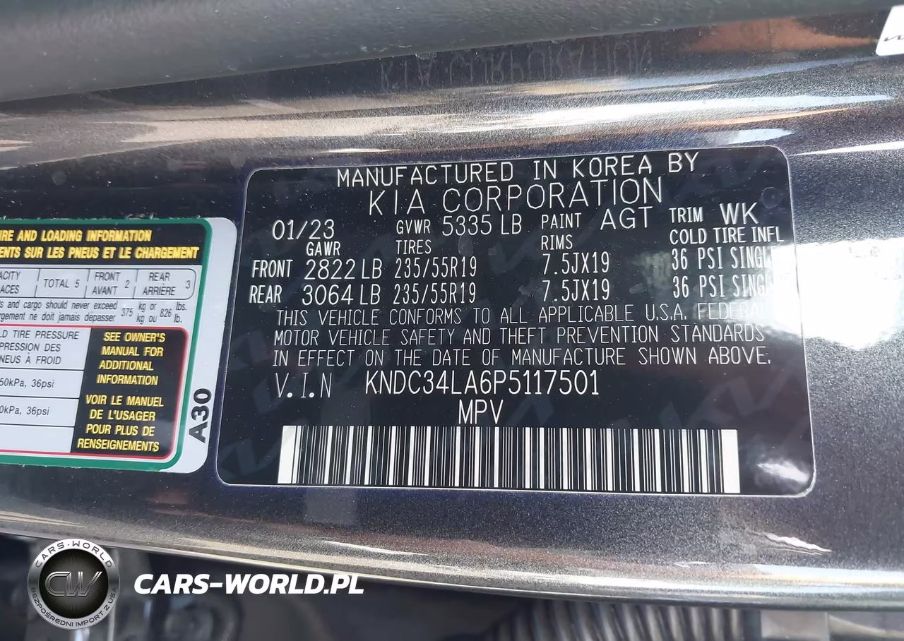 2023 Kia Ev6 Wind VIN:KNDC34LA6P5117501 - 9