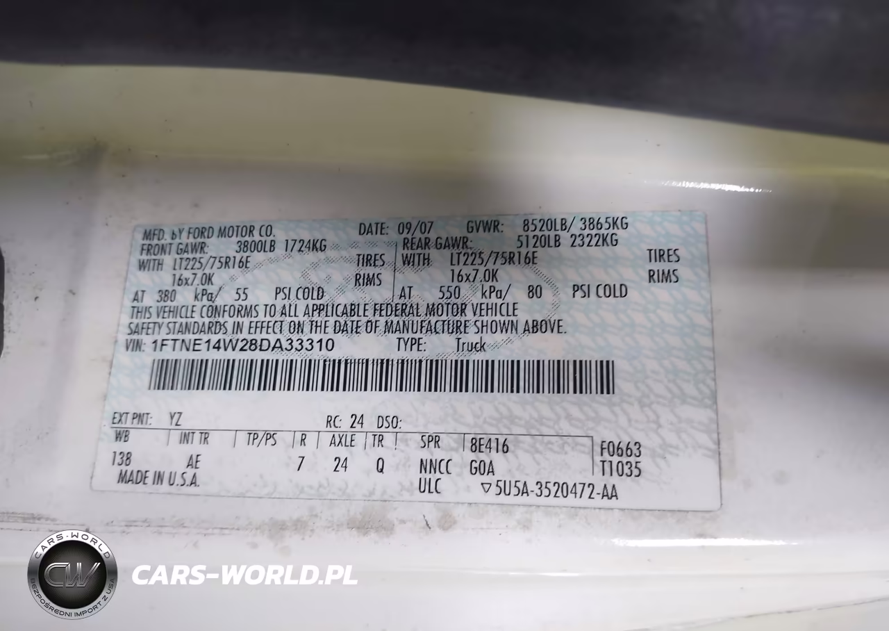 2008 Ford Econoline Commercial-Recreational VIN:1FTNE14W28DA33310 - 9