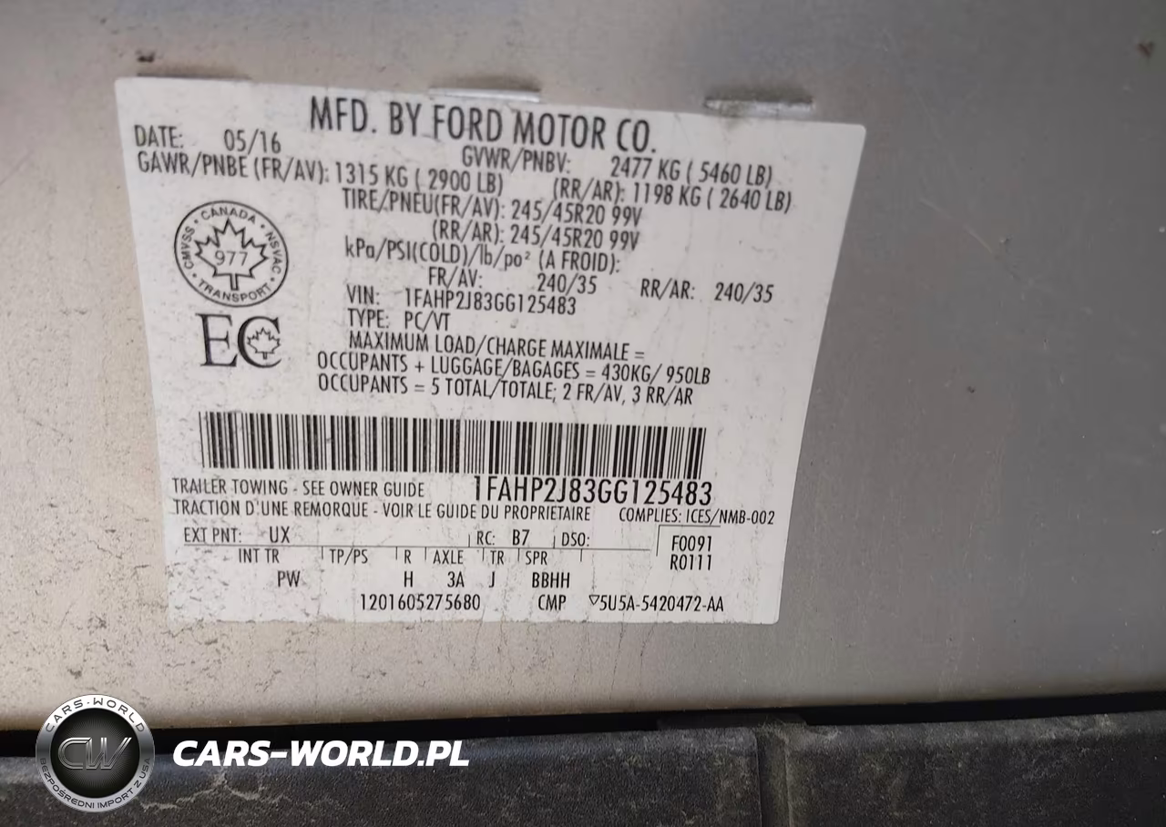 2016 Ford Taurus Limited VIN:1FAHP2J83GG125483 - 9