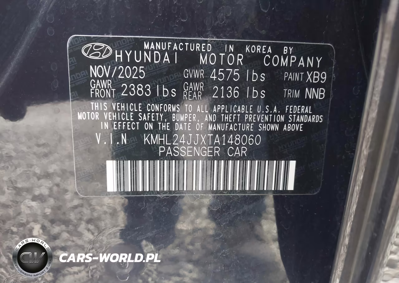 2026 Hyundai Sonata H??Brido Blue VIN:KMHL24JJXTA148060 - 9